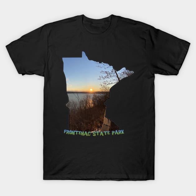 Minnesota State Outline (Frontenac State Park) T-Shirt by gorff